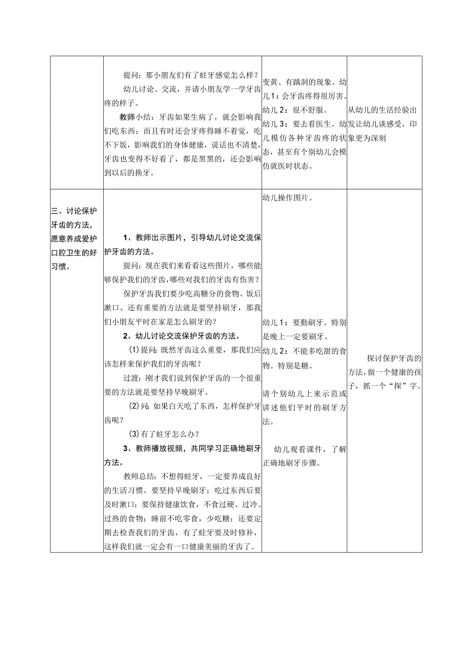 幼儿园优质公开课：中班健康《牙齿上的小洞洞》教学设计.docx_第2页