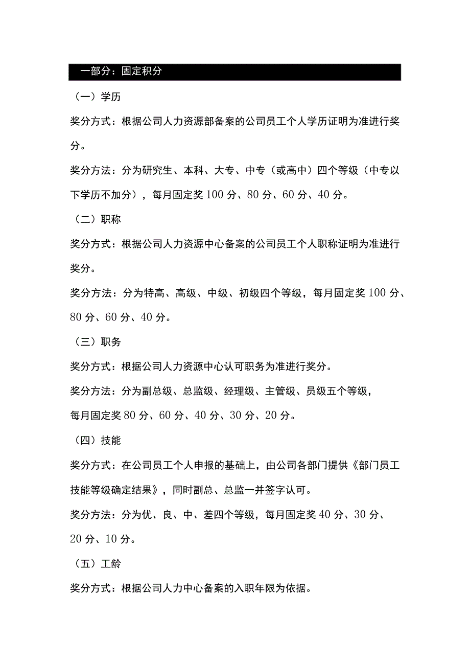 XXX公司积分制管理实施细则范文.docx_第1页