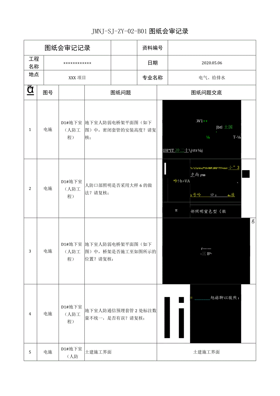 设计院图纸交底记录模板.docx_第1页