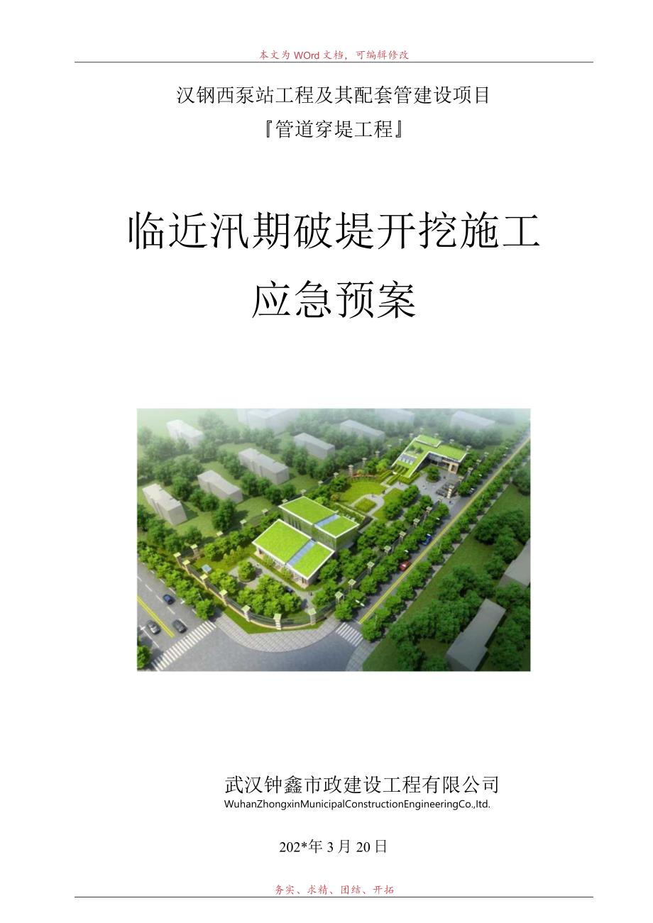 破堤开挖施工应急预案.docx_第1页