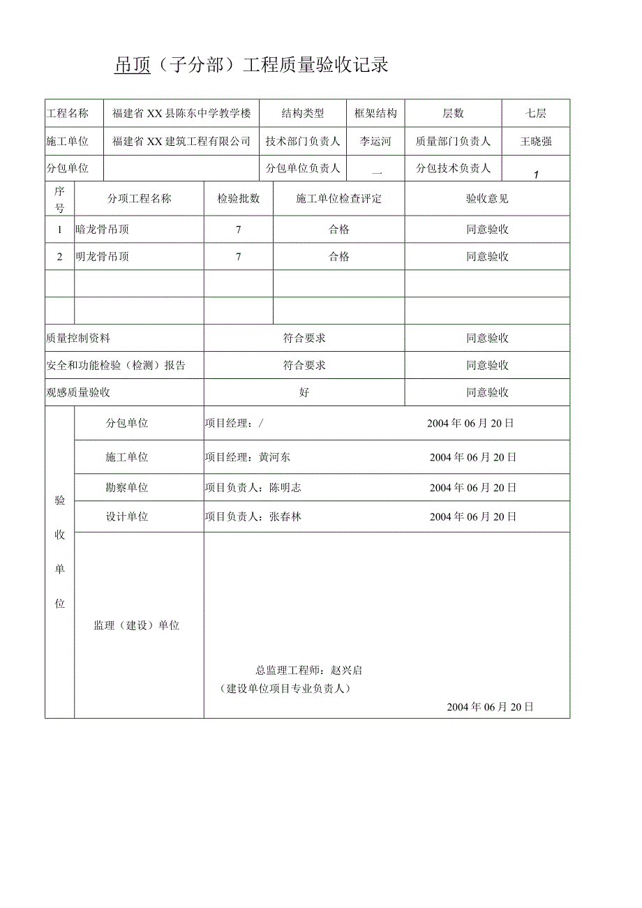 吊-顶----(子分部)工程质量验收记录.docx_第1页