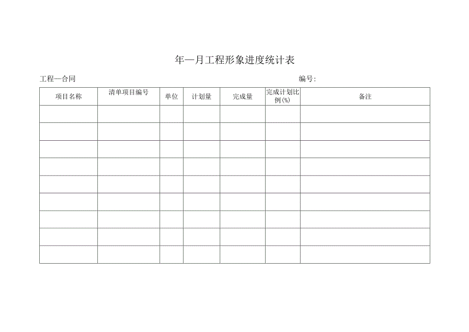 工程形象进度统计表.docx_第1页