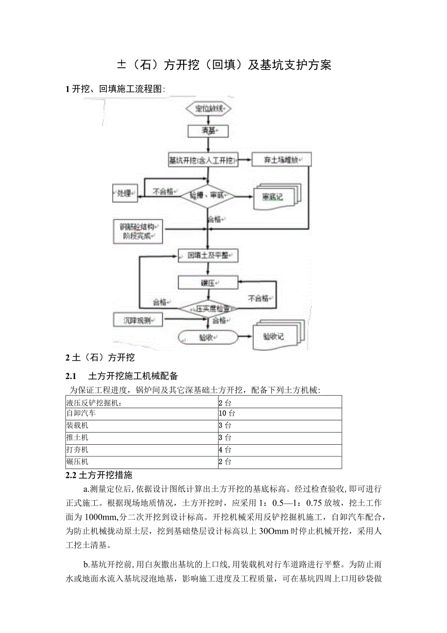 土（石）方开挖(回填)及基坑支护方案.docx_第1页