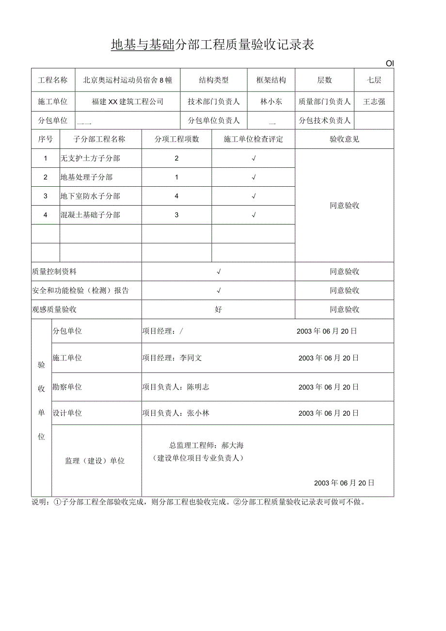 地基与基础-分部工程质量验收记录表.docx_第1页