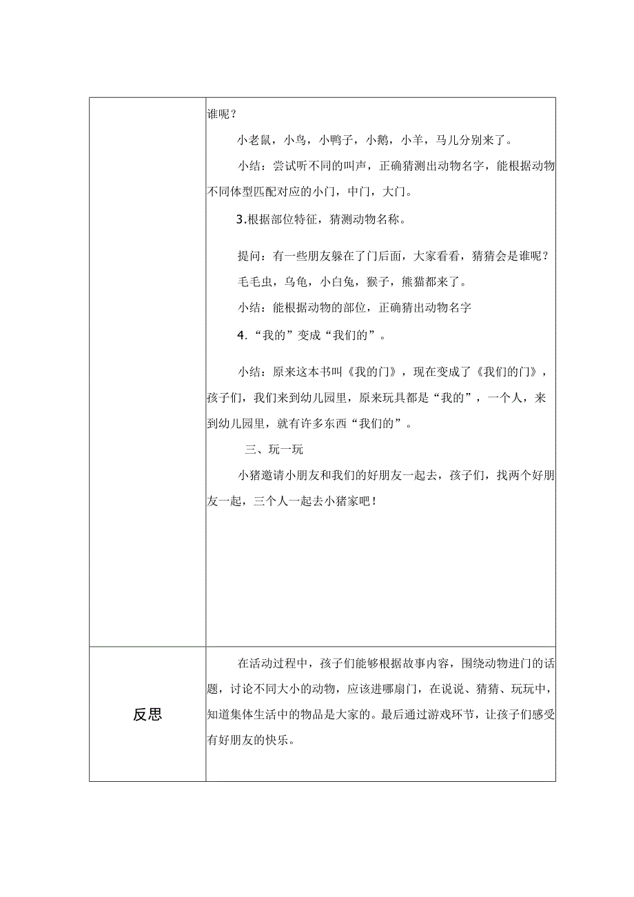 幼儿园优质公开课：小班社会游戏《我们的门》教学设计.docx_第2页