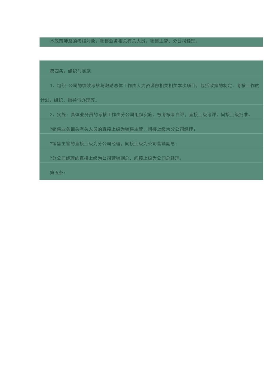 办公文档范本公司销售人员绩效考核与提成奖励制度.docx_第2页