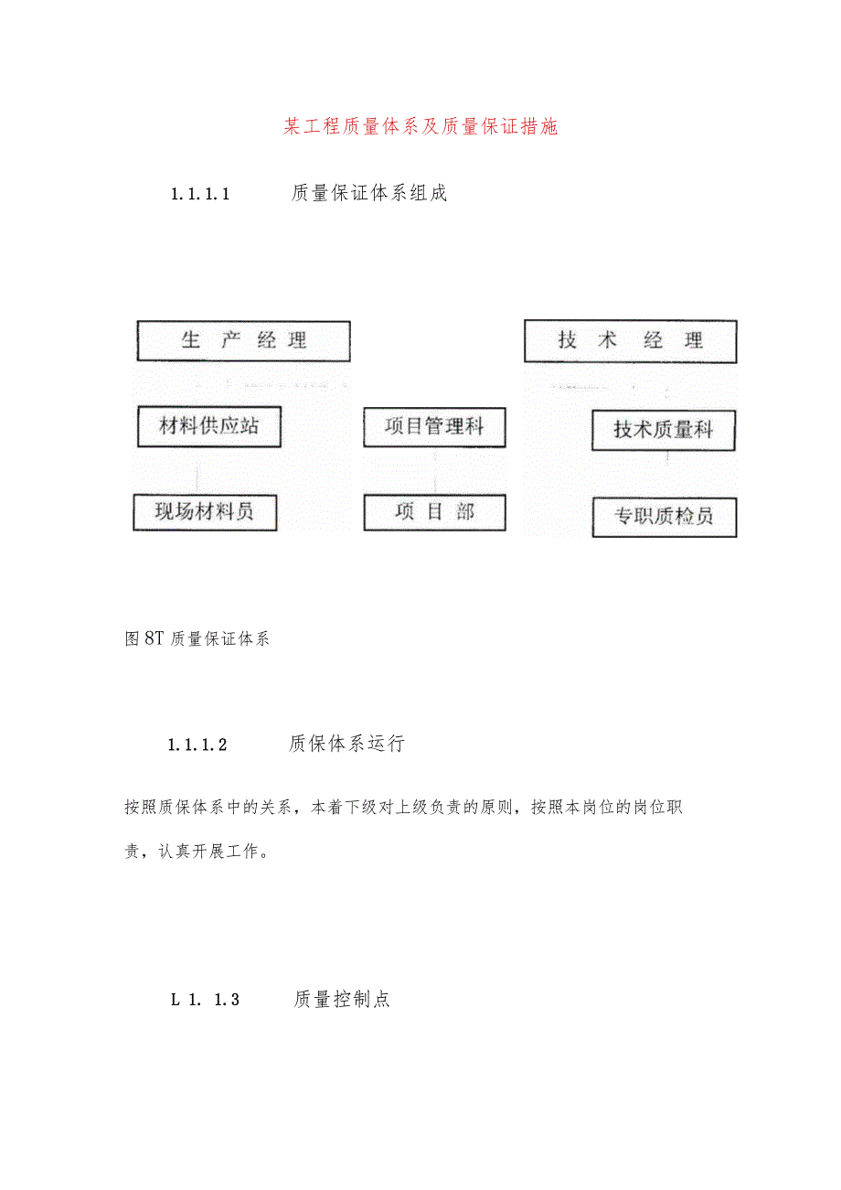 某工程质量体系及质量保证措施.docx_第1页