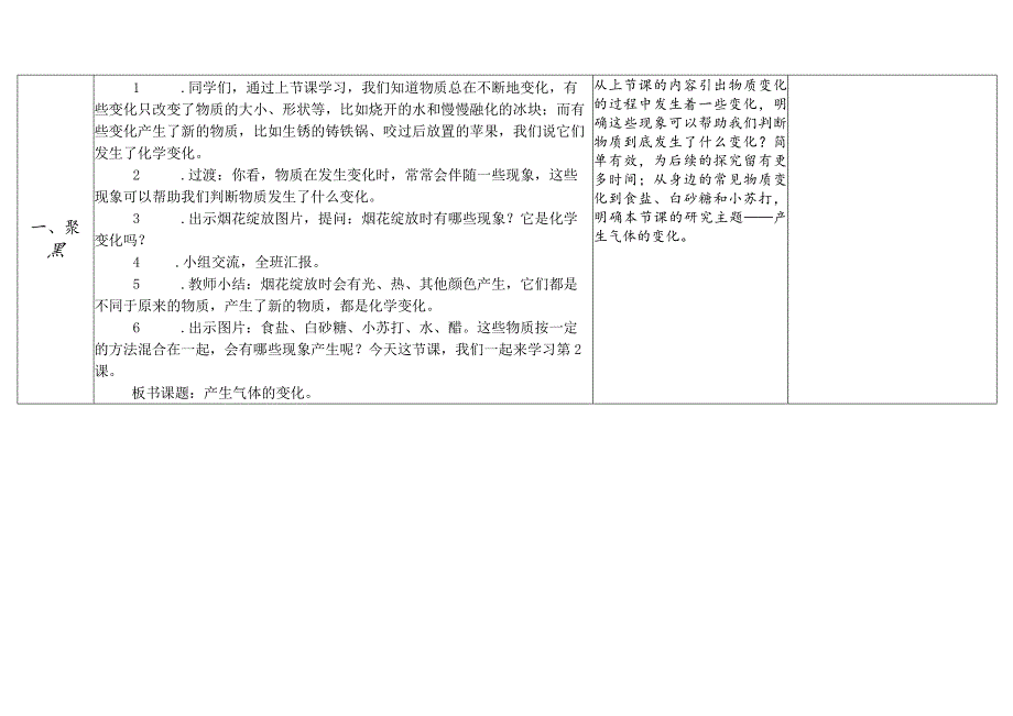 4.2产生气体的变化表格式教案含课堂练习和反思-2023新教科版2017秋六年级下册.docx_第3页