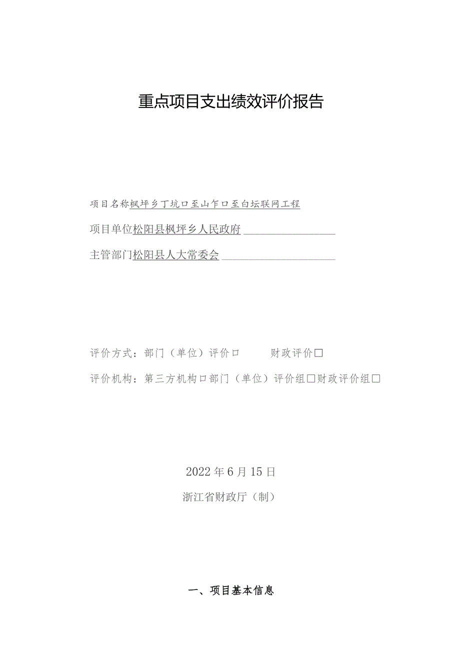 重点项目支出绩效评价报告.docx_第1页