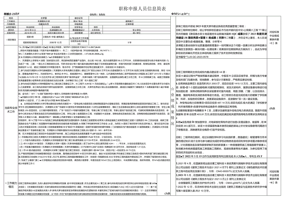 职称申报人员信息简表.docx_第1页