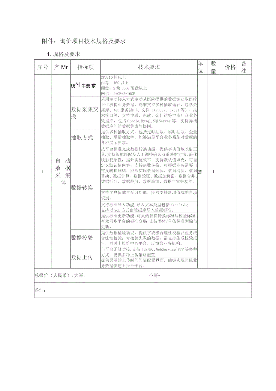 询价项目技术规格及要求.docx_第1页