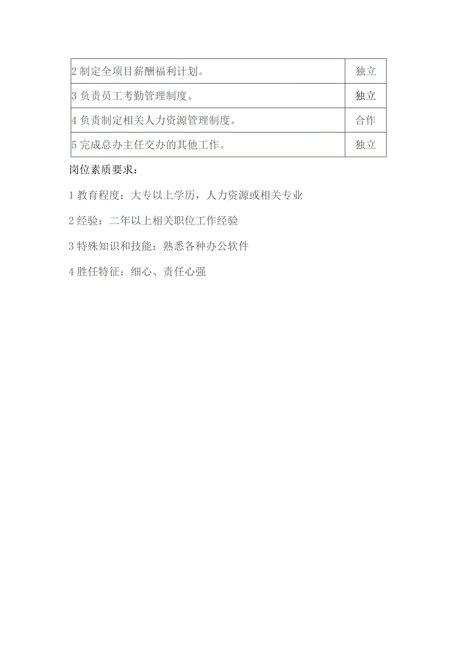 某某大厦项目薪酬福利主管岗位职责.docx_第2页