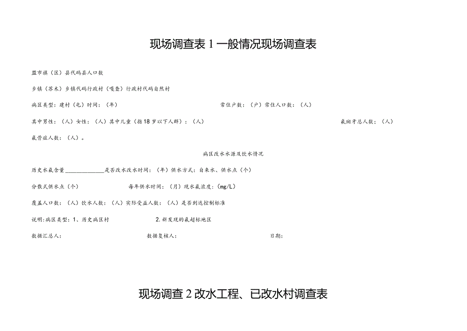 现场调查一般情况现场调查表.docx_第1页