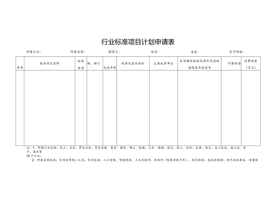 行业标准项目计划申请表.docx_第1页