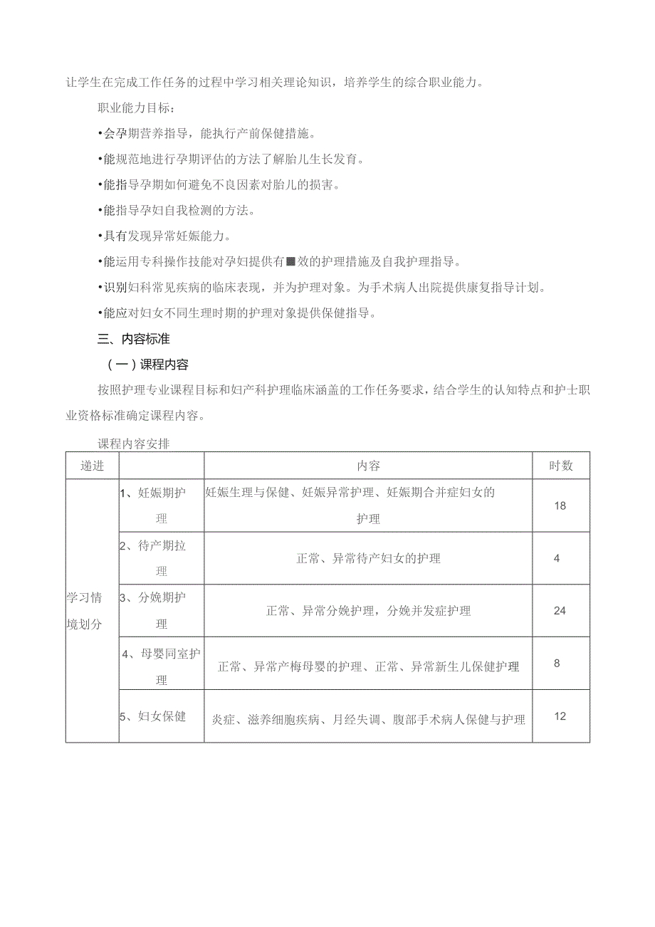 《妇产科护理》课程标准.docx_第2页