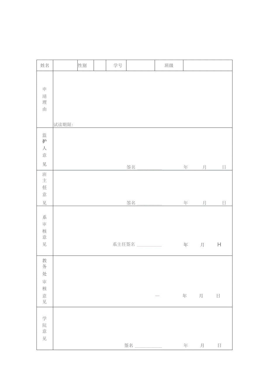 退学试读申请表.docx_第1页