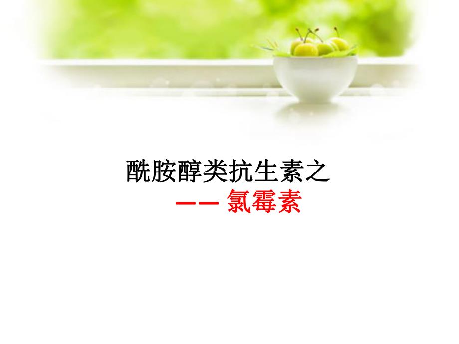 氯霉素的药物分析.ppt_第1页