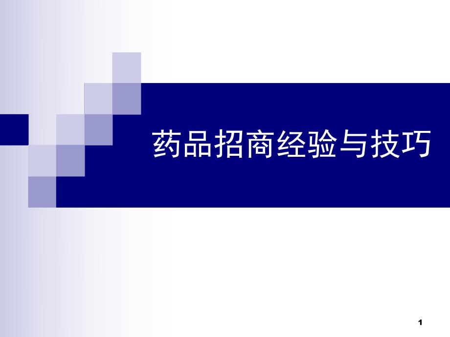 药品招商经验、技巧.ppt_第1页