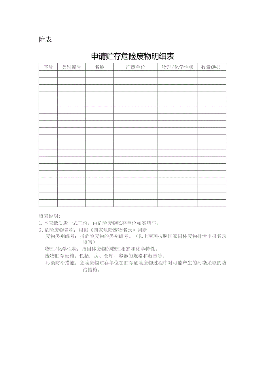 辽宁省危险废物超过一年贮存的申请表.docx_第2页