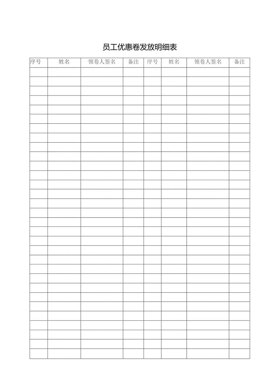 员工优惠卷发放明细表.docx_第1页