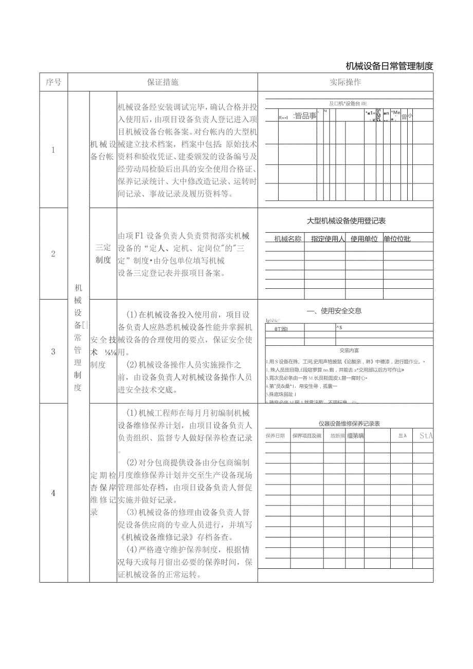 机械设备日常管理制度.docx_第1页