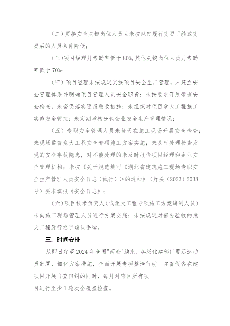 全省房屋市政工程施工现场安全关键岗位人员到岗履职专项整治行动方案.docx_第2页