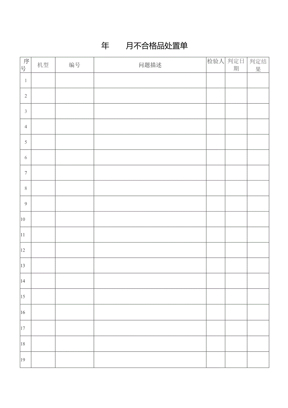 不合格品处置单.docx_第1页