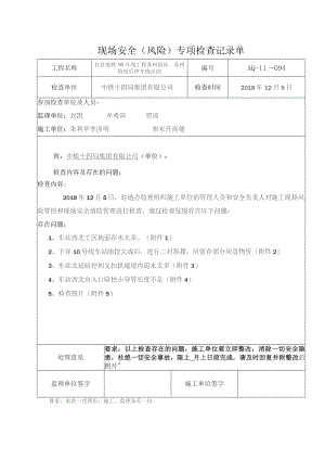 专项检查记录94.docx