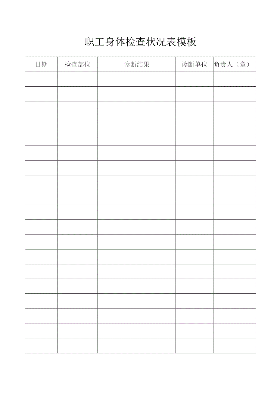 职工身体检查状况表模板.docx_第1页