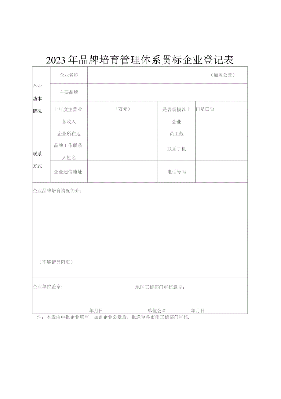 品牌培育管理体系贯标企业登记表.docx_第1页