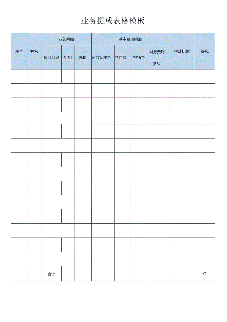 业务提成表格模板.docx_第1页