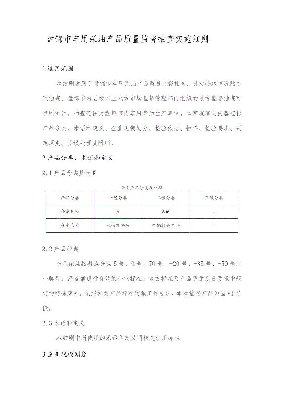 盘锦市车用柴油产品质量监督抽查实施细则.docx_第1页