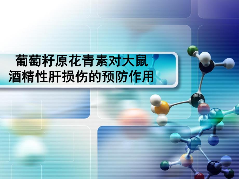 葡萄籽原花青素对大鼠酒精性肝损伤的预防作用.ppt_第1页