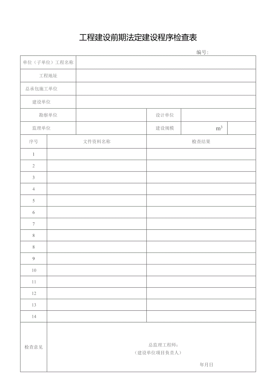 工程建设前期法定建设程序检查表.docx_第1页