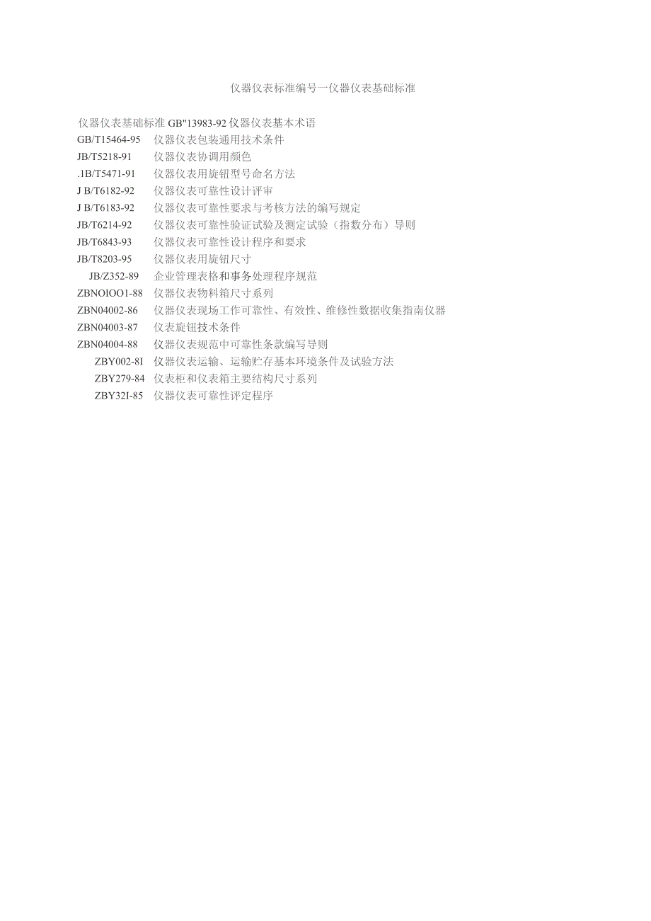 仪器仪表标准仪器仪表基础标准.docx_第1页