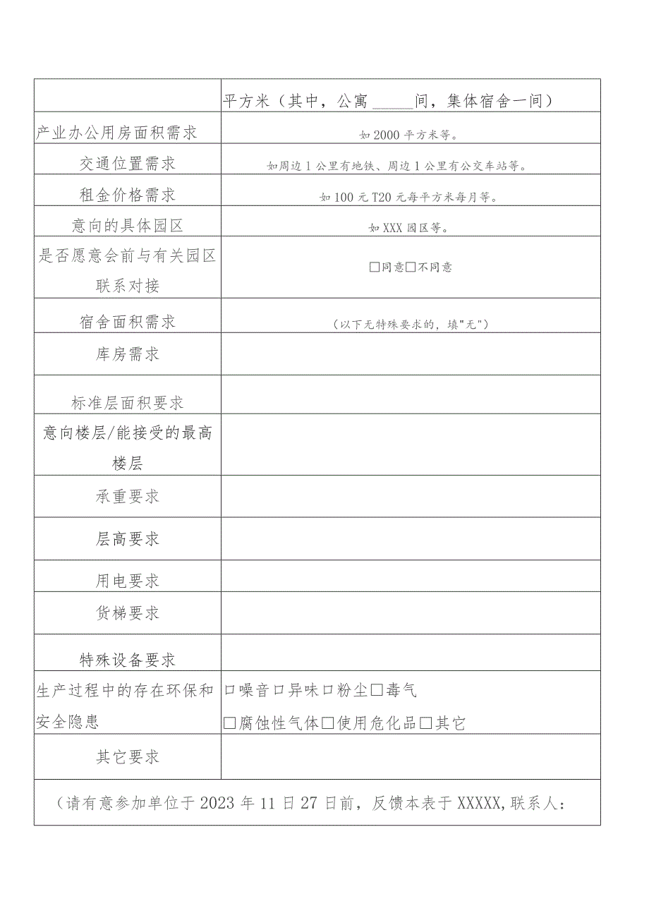 软件企业产业空间需求征集表.docx_第2页