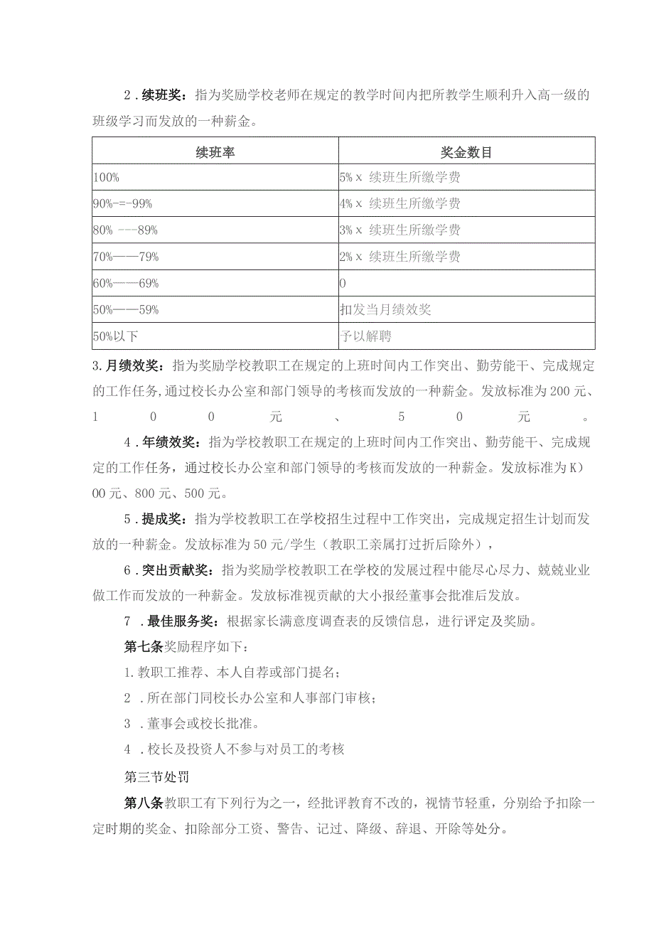 培训学校奖惩制度.docx_第2页