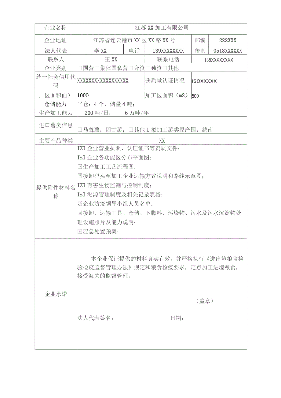 进境粮食薯类指定加工企业申请表.docx_第2页