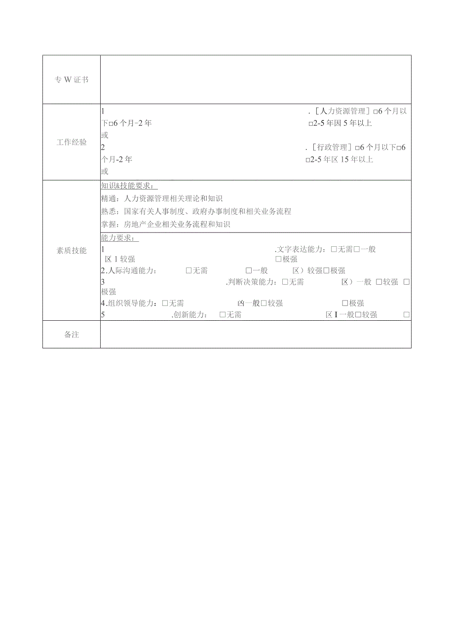 地产集团总公司人力行政部经理岗位说明书.docx_第2页