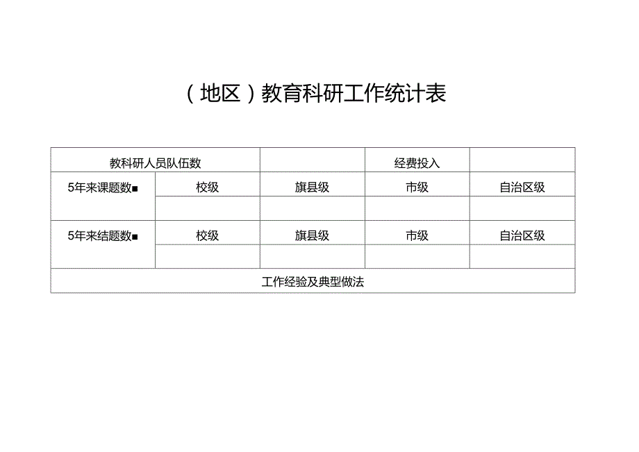 教育科研工作统计表.docx_第1页