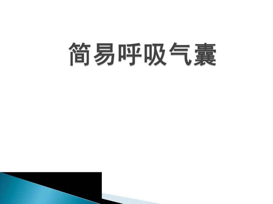 简易呼吸气囊ppt医学幻灯片.ppt_第1页