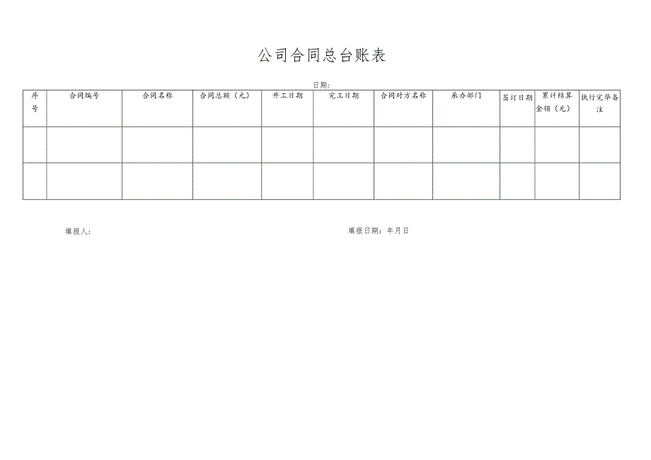 公司合同总台账表.docx_第1页