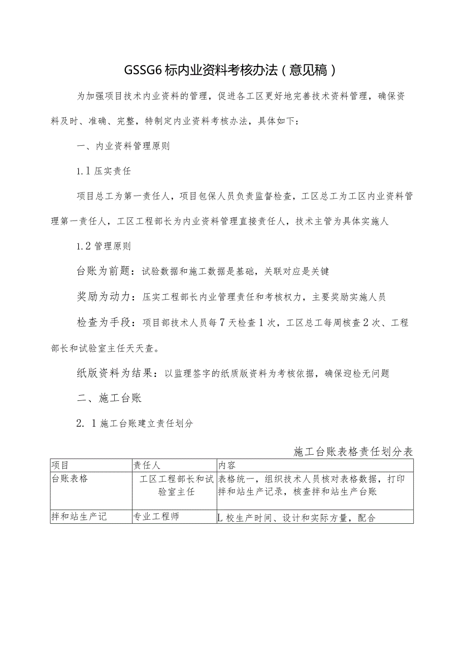 GSSG6标内业资料考核办法（意见稿）.docx_第1页