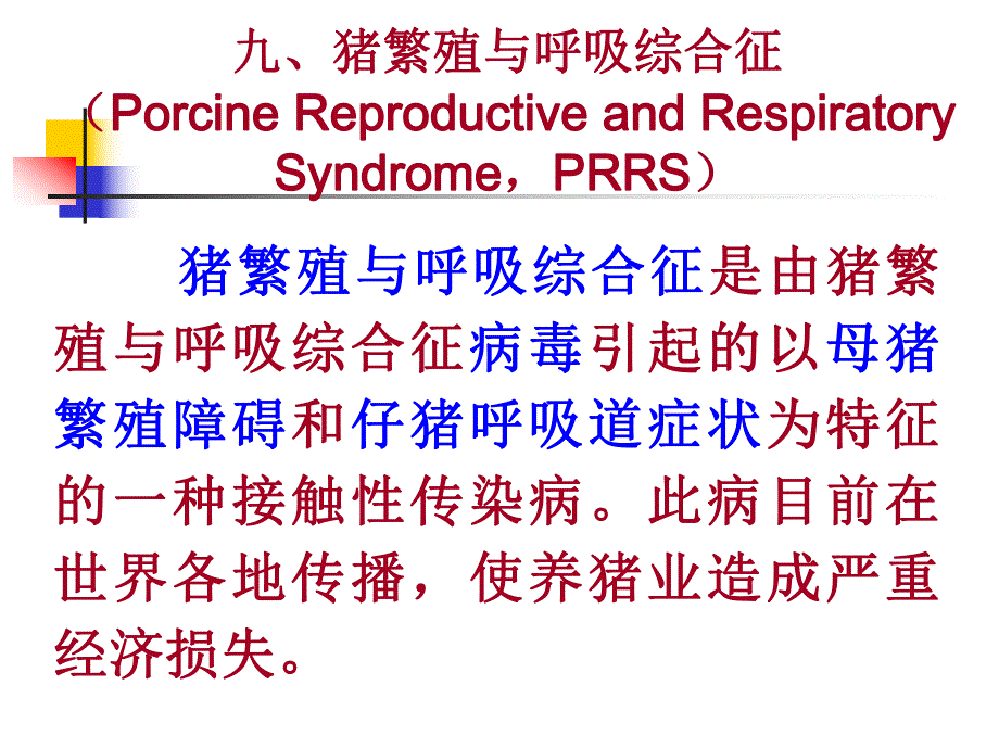 猪繁殖与呼吸综合症（精品PPT） .ppt_第1页