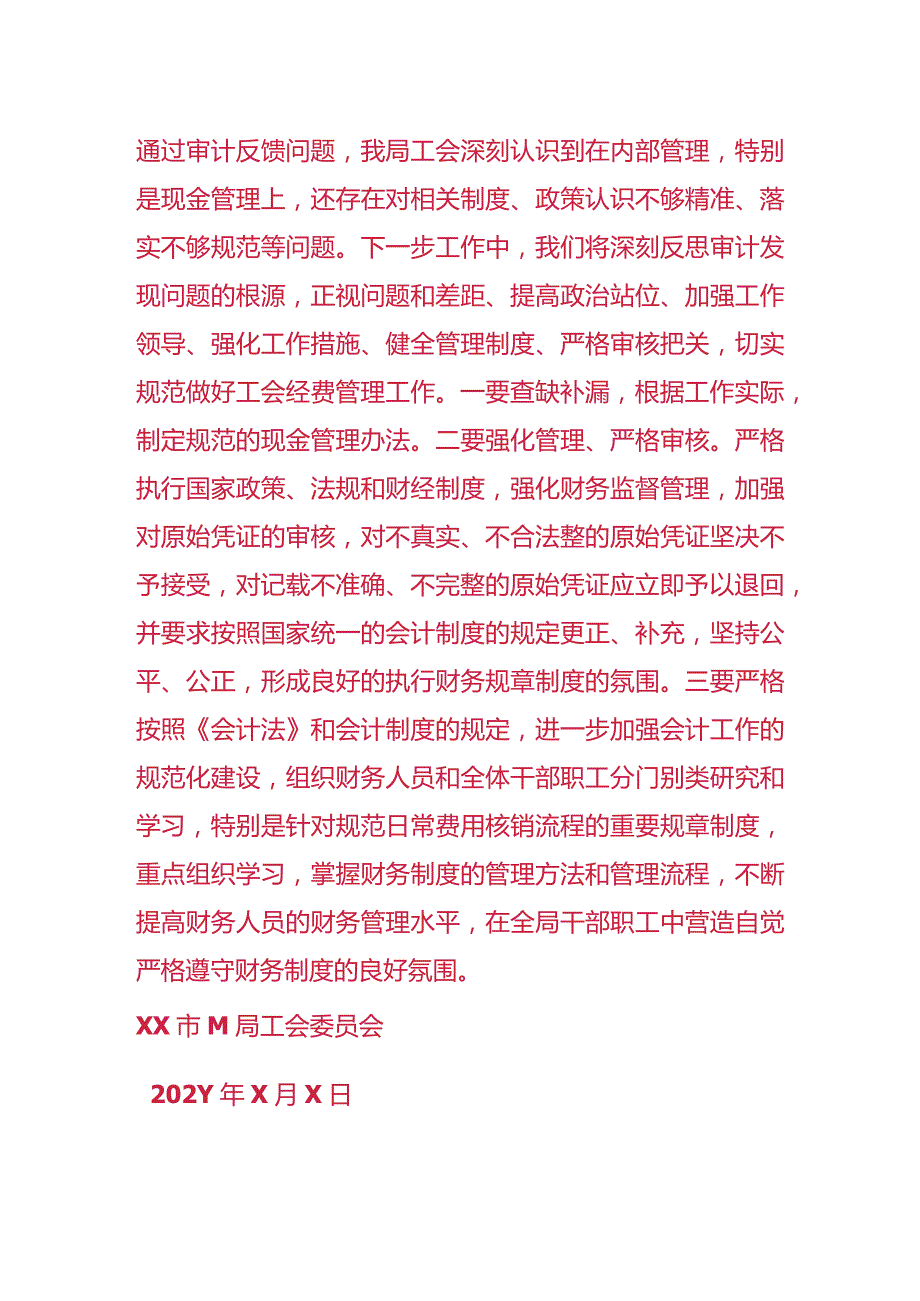 财务收支审计发现问题整改情况报告模板.docx_第3页