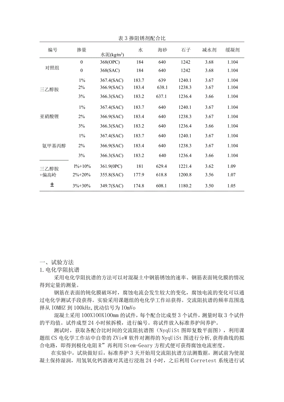 SAC水泥混凝土氯离子固化及钢筋锈蚀实验配合比.docx_第2页