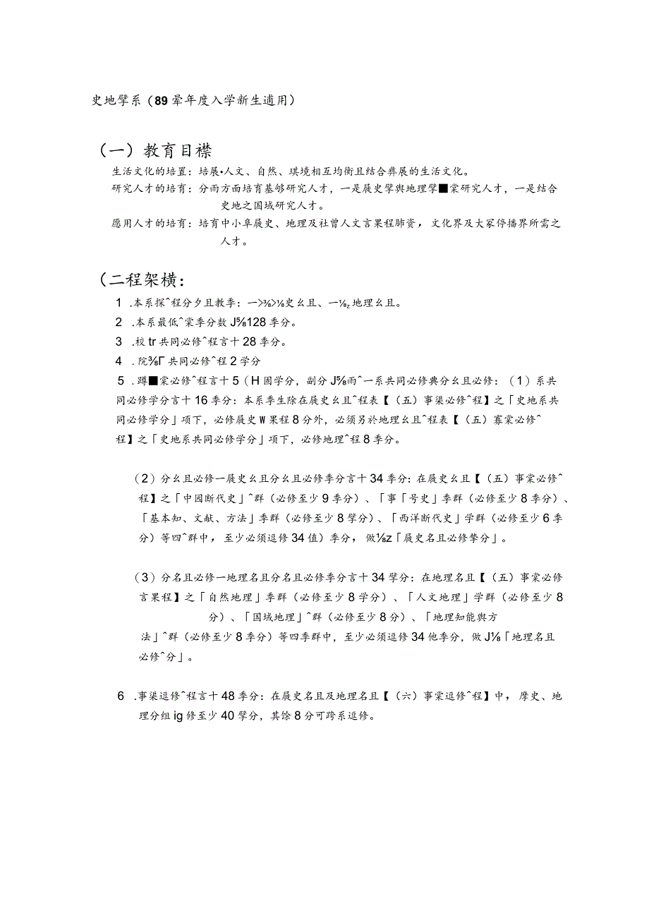 史地学系(89学年度入学新生适用)..docx_第1页