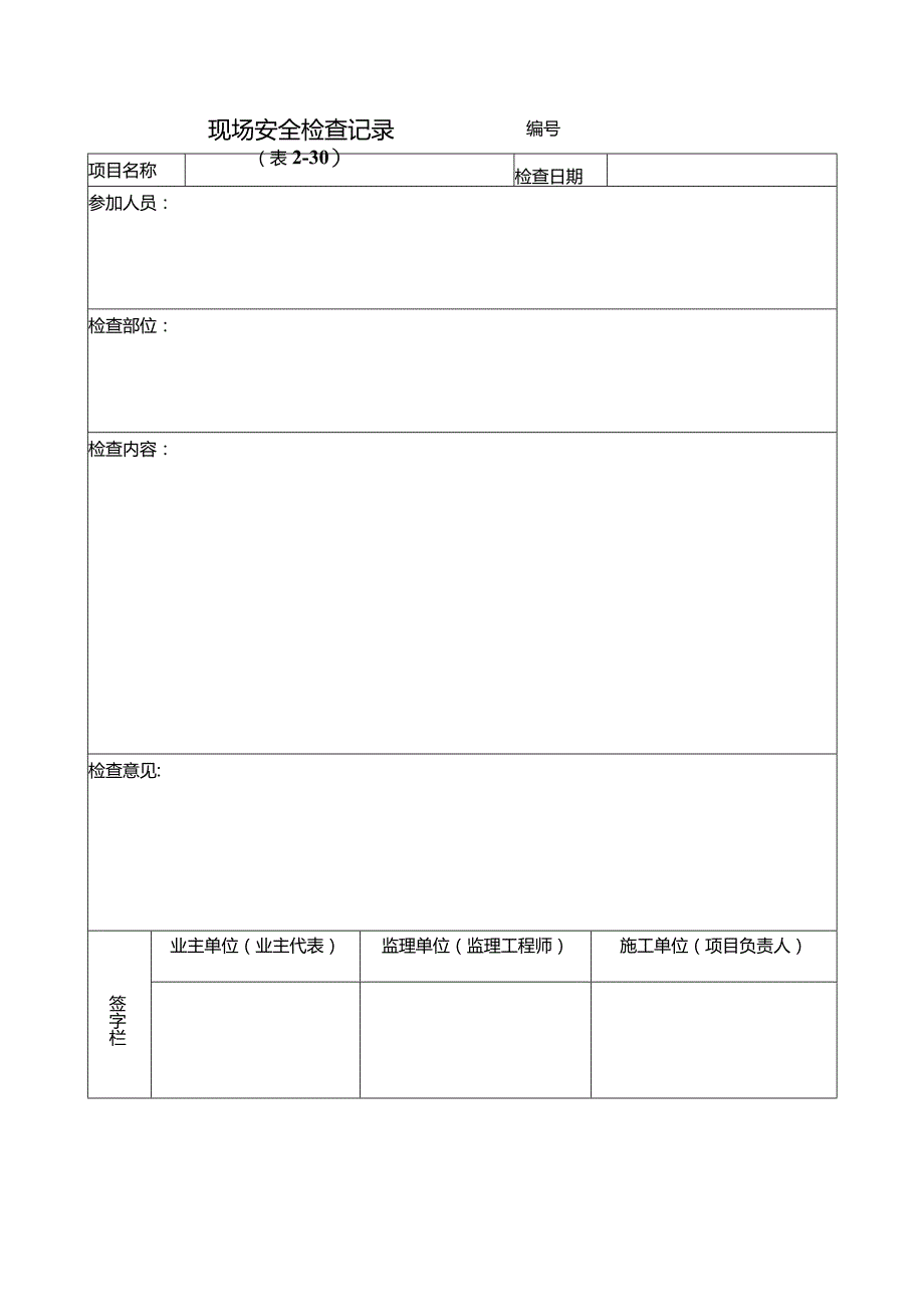 终稿-文物-例会记录现场安全检查记录施工延期报审表月工、料、机动态表.docx_第2页