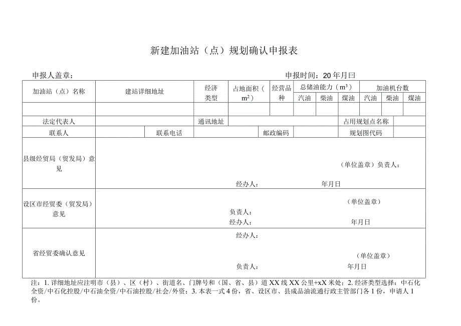 新建加油站(点)规划确认申报表.docx_第1页