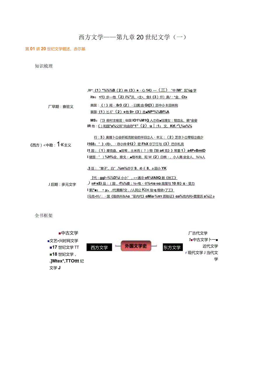 西方文学——第九章20世纪文学一.docx_第1页